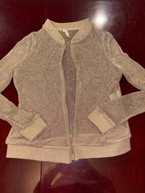 Chelsea Gold Glitter Zip Up